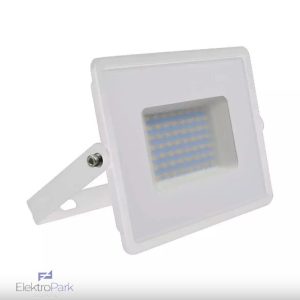 V-TAC E-széria LED reflektor 50W természetes fehér, fehér házzal - SKU 215962