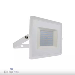 V-TAC E-széria LED reflektor 100W hideg fehér, fehér házzal - SKU 215969