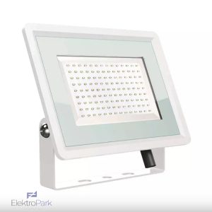 V-TAC F-széria LED reflektor 100W természetes fehér, fehér házzal - SKU 6725