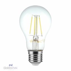   V-TAC 6W E27 meleg fehér filament A60 LED égő - SKU 214272