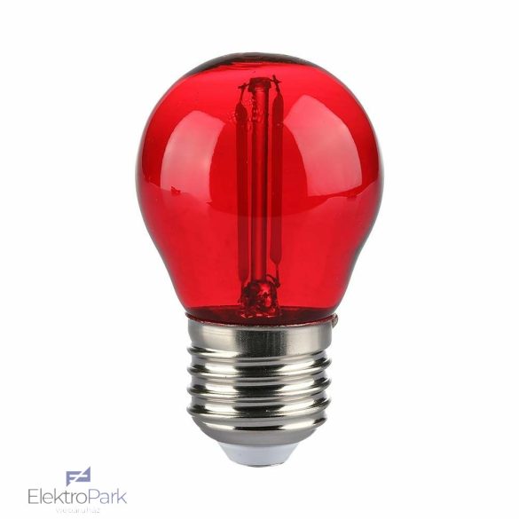 V-TAC 2W E27 piros filament G45 LED égő - SKU 217413